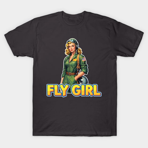 Fly Girl T-Shirt by Rawlifegraphic